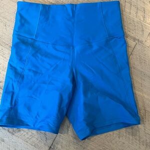 Women's Blue High-Waisted Biker shorts